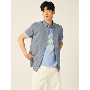 [빈폴멘] 시어서커 깅엄 반소매 셔츠 네이비 (BC5465C49R)
