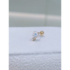 미니골드 14K 심플 오팔 피어싱 ENOM4241