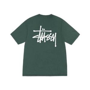 스투시 베이직 스투시 피그먼트 다이드 티셔츠 포레스트 2023 1904879H