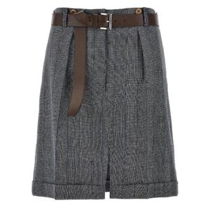 PRADA 스트라이프 울 스커트 P102LKSOOO15DKF0308