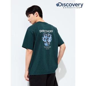 디스커버리 (DXRS7F053_TQS) 프레시벤트 워싱 크랙 카모 반팔티 DXNW