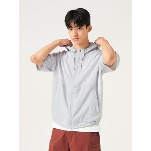 [25FW 신상] [빈폴멘] [BEANPOLEKNAP] 후드 패커블 반소매 점퍼  라이트 그레이 (BC5739N012)