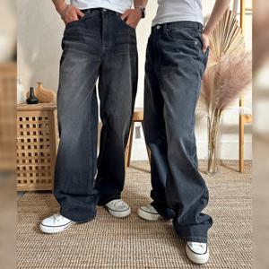 [리빌모아]남여공용 도밍고 와이드 코튼 데님 팬츠 UJ-JEA-8019