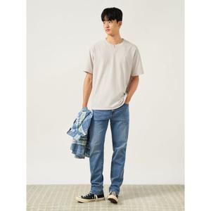 [빈폴멘] [Essential] 워싱 스탠다드핏 데님 팬츠 - 스카이 블루 (BC5721E71Q)