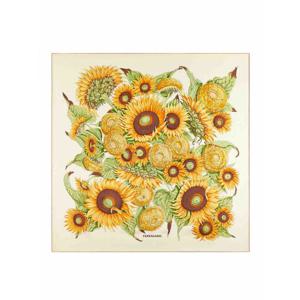 [SALVATORE FERRAGAMO] 라프리마 여성 스카프 Sunflower 프린트 실크 3101960780053AVORIOGIALLI 옐로우 /8