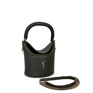 생로랑 가비 퀼팅 패턴 미니 버킷 백 7639611EL07