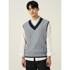[빈폴멘] 케이블 베스트 - 그레이 (BC5951C233)
