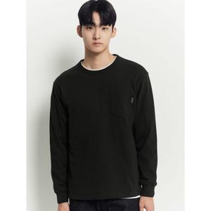 [빈폴멘] 헤리티지 긴소매 라운드 티셔츠  블랙 (BC5941C625)