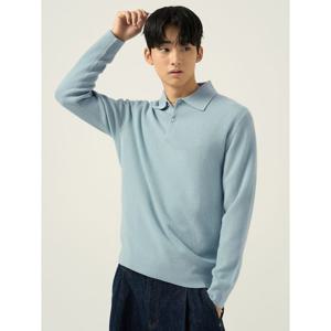 [빈폴멘] 울 베이직 칼라넥 니트  라이트 그린 (BC5951C02L)