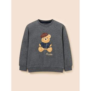 [빈폴키즈] 곰돌이 그래픽 기모 스웨트 셔츠  애쉬 (BI5X41U114)