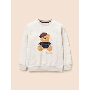 [빈폴키즈] 곰돌이 그래픽 기모 스웨트 셔츠  베이지 (BI5X41U11A)