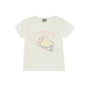 봉통 여아 아이보리 반팔 티셔츠 BA10072K_11025E