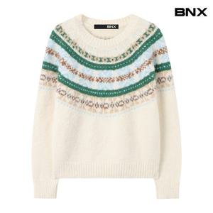 [BNX] 노르딕 패턴 나그랑 루즈핏 니트 (BX4KP013L0)
