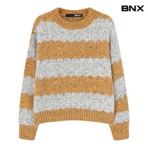 [BNX] 데일리 단가라 라운드 루즈핏 니트 (BX4KP007L0)