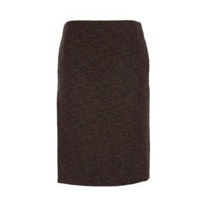 GUCCI Brown Skirt with Side Closure in Buttoned Wool Woman 846316ZAT2D2055