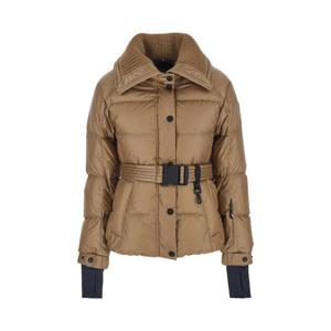 MONCLER GRENOBLE Bataillouse Beige Down Jacket with Logo Patch on the Sleeve and Front Belt in Tech Fabric Woman 1A00029597ZD237