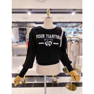 [에고이스트] EGER1KL163 메탈사 믹스 레터링 자카드 트임 니트 (25년 봄)