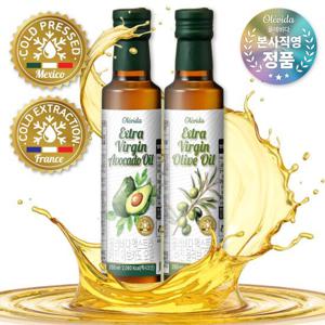 올레비다 냉압착 엑스트라버진 올리브유 1병+ 아보카도오일 1병(250ml*2병)