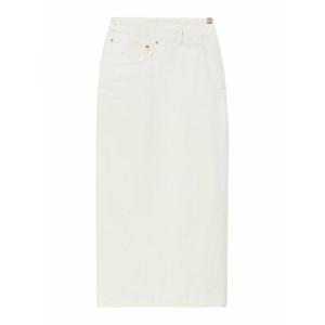 [LOEWE] 라프리마 여성 니 Length 미디 디컨스트럭티드 스커트 S359Y1EX022100 화이트 /8