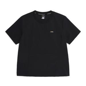 내셔널지오그래픽 N252WTS140 여성 아델리 경량 우븐스트레치 라운드 반팔 티셔츠 BLACK