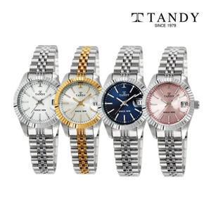 [TANDY] 탠디 럭셔리 여성용 메탈 손목시계(오스트리아 스톤 식입)T-3921F 4종 중 택1
