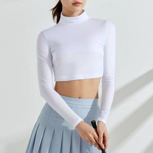 샵앤) 여성 국산 쿨 스판 이너 긴팔 골프티셔츠 SH-WSH-20779-화이트