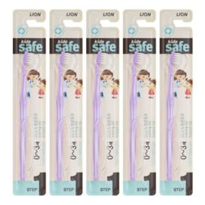 키즈세이프 칫솔 0~3세 1단계 5개입 kidssafe 키즈세이프칫솔 키즈 키즈칫솔 어린이칫솔 유아칫솔 어린이 유아 step1 CJ 라이온 LION 슬림모 미세모 잇몸마사지 구강용품