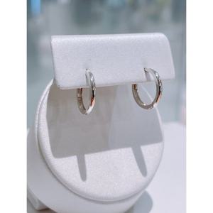 (화이트골드) 미니골드 10K 베이직레드 링귀걸이(12mm) ECPM0005