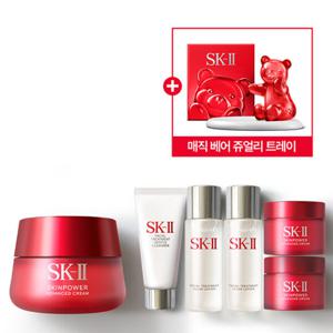 [LIVE][홀리데이] SK-II 스킨파워 어드밴스드 크림 80g세트 (+매직베어 쥬얼리 트레이)