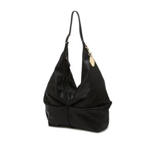 [질스튜어트]블랙 소프트 고트레더 셔링 숄더백 L  JABA4F219