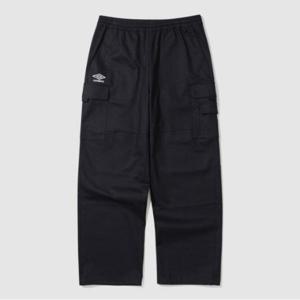 M 엄브로바지 CQK UP123CPT13-BLK 면트윌 카고 테이퍼드 팬츠 /