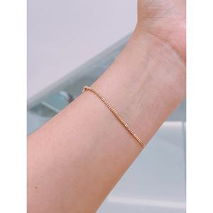 미니골드 14K 볼각 체인 팔찌- 1.5mm BFES4001