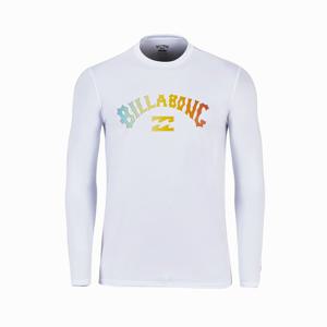 빌라봉 남성 아치 그래픽 루즈 핏 긴팔 래쉬가드 AE21RS203WHT