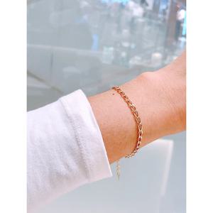 미니골드 14k 레아 커브 팔찌 (남녀공용) BLES4002