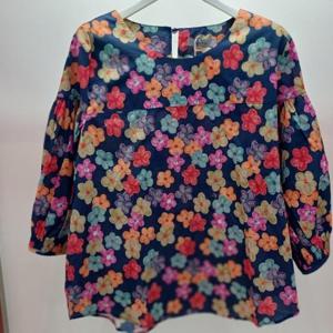 Destijl HC06 플라워 7부소매 아이리스 면100 라운드 셔츠블라우스 D2523bl17N