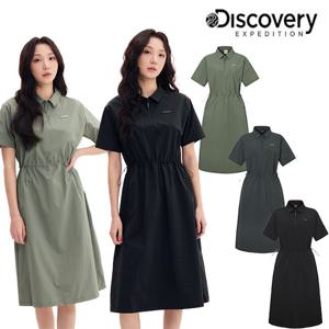 [디스커버리] 25SS 신상/여성/기능성/냉감소재/프레시벤트 폴튼 경량 우븐 반집업 원피스 DWOP94053