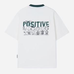 [클라이드]남성 스누피 POSITIVE 그래픽 루즈핏 반팔티셔츠 FPCTS371M