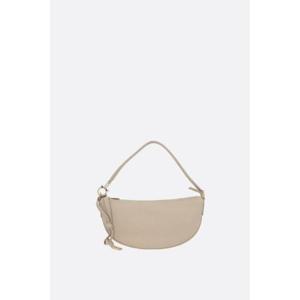 FERRAGAMO Smile small hobo bag in grainy leather 219873 005HOBOSMILESSTONE NATURALE