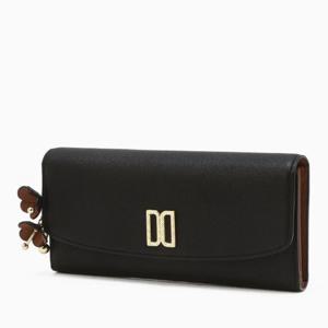 [닥스] 젤라 블랙 가죽 DD 장식 장지갑 DCWA5F121BK