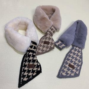 [애슬릿] 밍크 퍼 고리 쁘띠 숏 미니 머플러 목도리