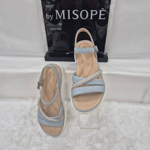 [미소페]By미소페 크로스 스트랩 큐빅 샌들 112HH424GI021 BLUE