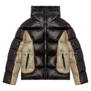 (전사이즈) 25FW 디젤 패딩 후드 W-오스텐드 블랙 A14405