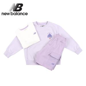 뉴발란스 키즈 3PCS 반바지 스웻 셋업(NK9YE2403U-88)_라벤더