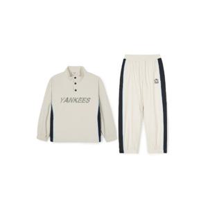 M MLB키즈트레이닝세트 TQK 7AS2VA144-50CRM 데일리 아웃도어 우븐 맨투맨세트 뉴욕양키스