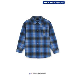 [MLB키즈US] (7AWSB0154-07BLM) 스트릿 플란넬 체크 셔츠 아동셔츠 키즈셔츠