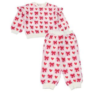 [프렌치캣(정상)]IV 리본나염 상하복셋트(Q54DAT040AP030)