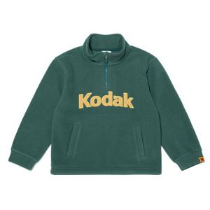 코닥 컬러로고 마이크로플리스 반집 맨투맨 키즈 BB K4426LFSE2 GRN IVR