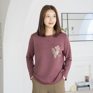 엄마옷 마담4060 나뭇잎포켓티셔츠 여성 데일리 -ZTE2510037-