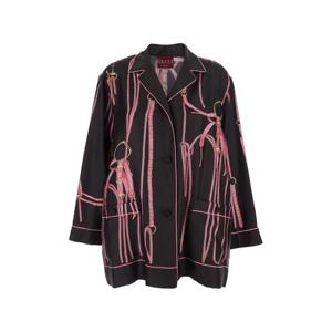 GUCCI Brown Shirt with Classic Collar and All Over Print in Silk Woman 848553ZAT9Y2083