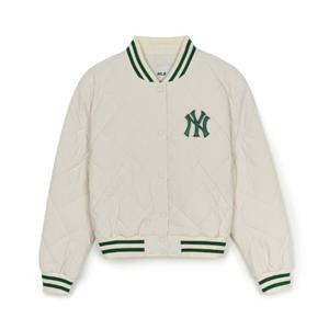 MLB패딩 GQC 3FPDV0146-50CRD 여성 바시티 다이아퀼팅 립 크롭 패딩자켓 뉴욕양키스